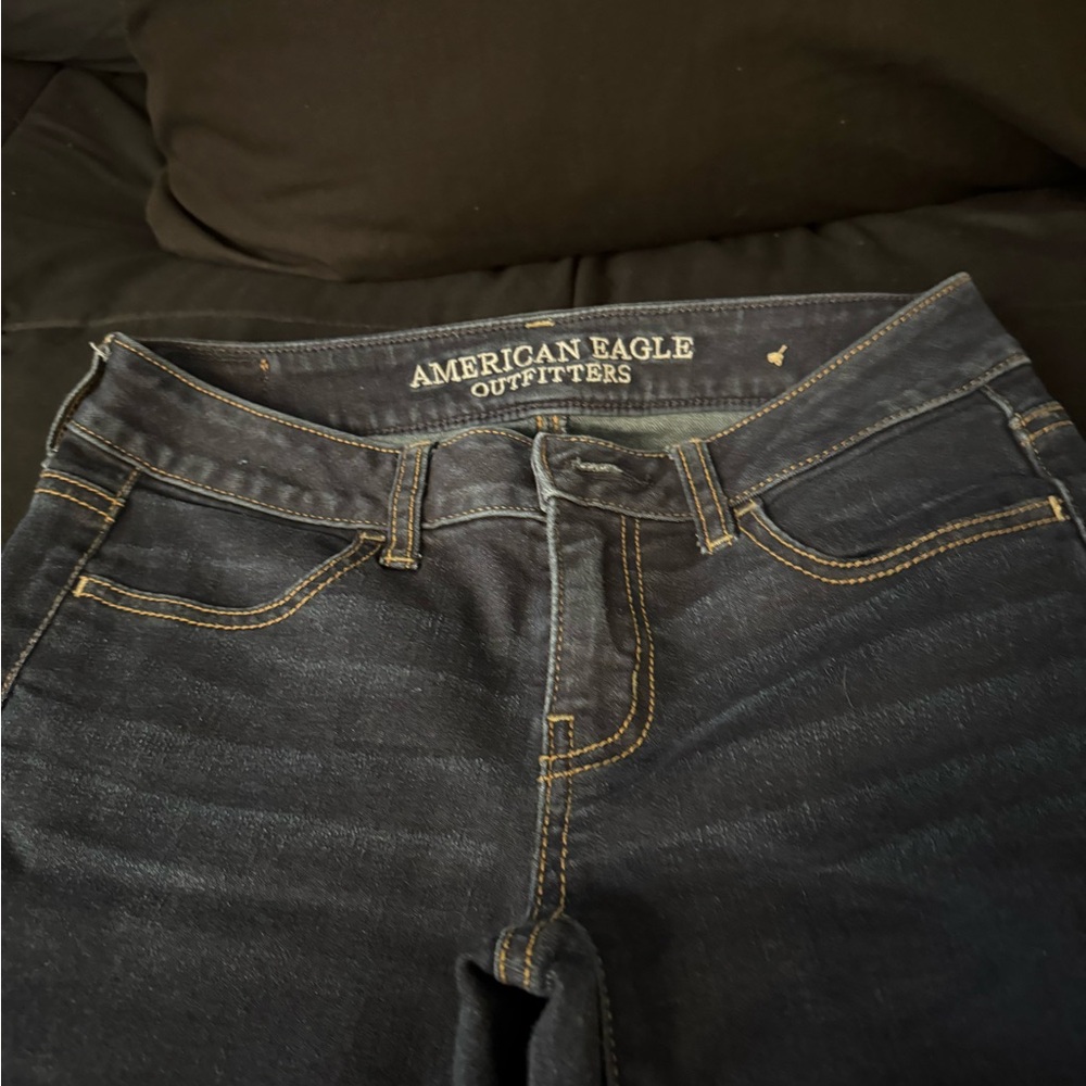 American Eagle Outfitters Women's High Rise Dark Indigo Jeans